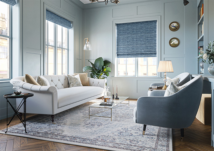 Mirdif, Digital Blue - Roman Blind - Image 6
